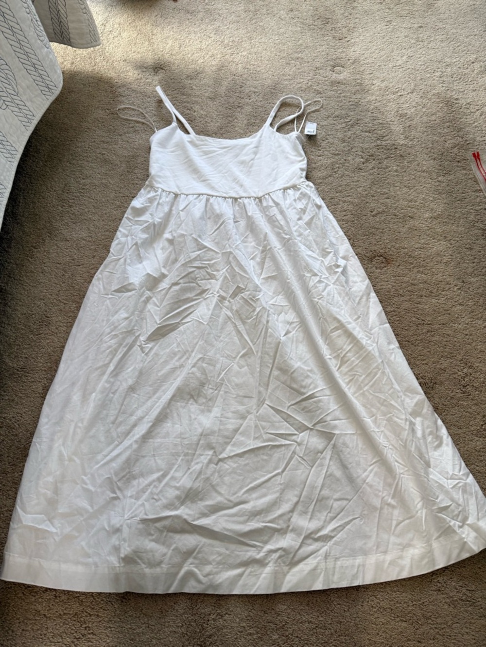 Old Navy White Spaghetti-Strap Midi Dress
